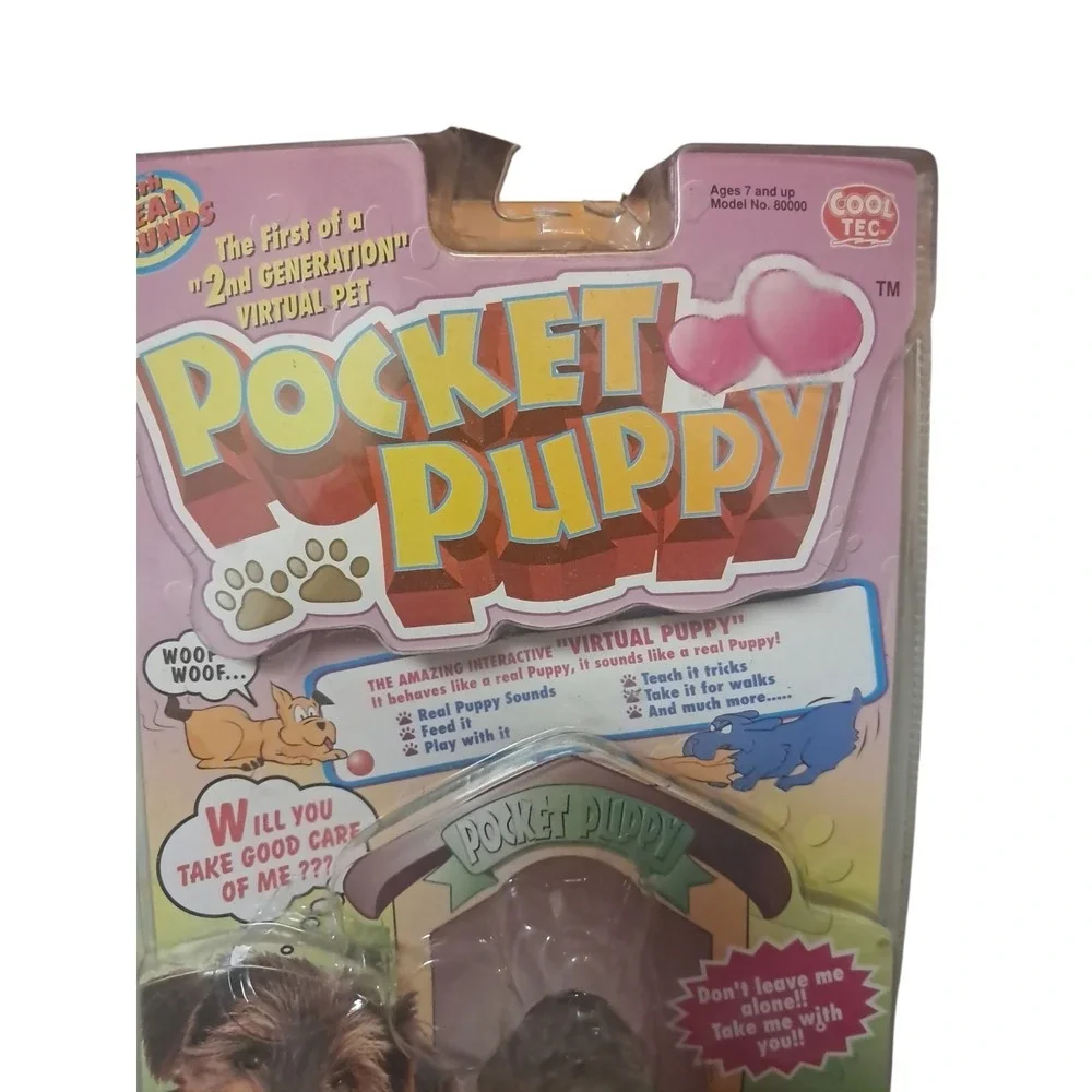 1990s Vintage Virtual PET‎ Cool Tec Pocket Puppy Tamagotchi Style - WORKS